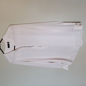 Women's Apt. 9 White Sheer flowy close zip front size XS